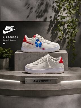 Nike Women’s Air Force 1 Butterfly Sneakers Sz. 8